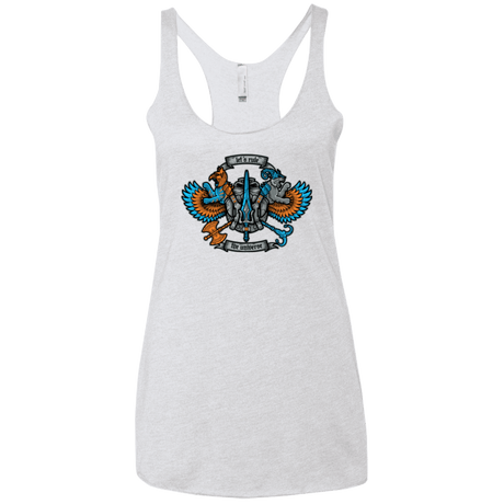 T-Shirts Heather White / X-Small ETERNIAS CREST Women's Triblend Racerback Tank