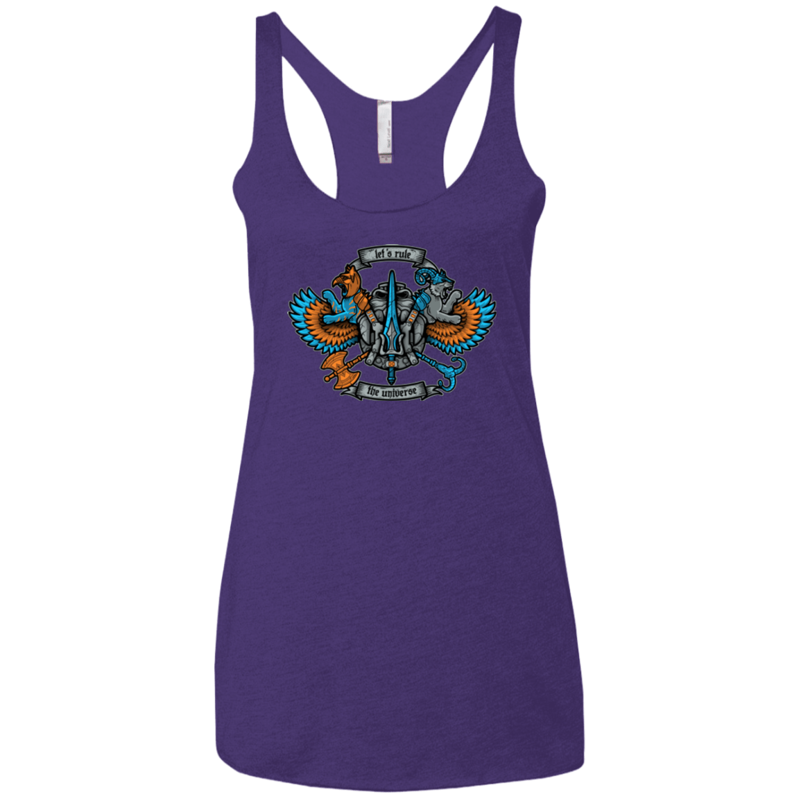T-Shirts Purple / X-Small ETERNIAS CREST Women's Triblend Racerback Tank