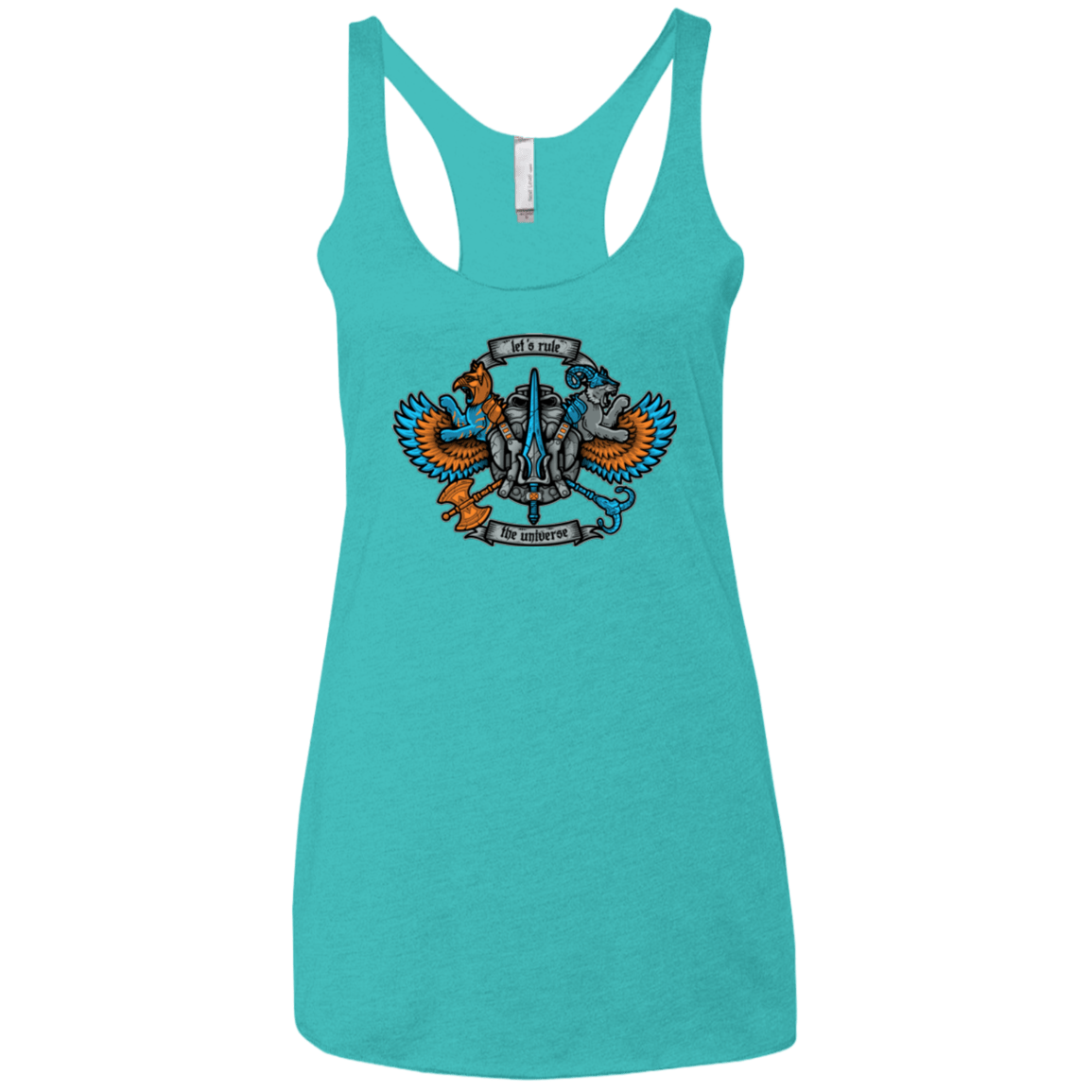 T-Shirts Tahiti Blue / X-Small ETERNIAS CREST Women's Triblend Racerback Tank