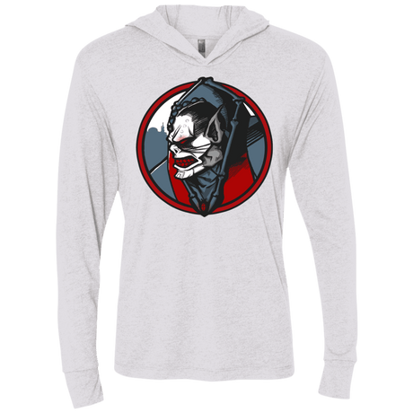 T-Shirts Heather White / X-Small Eternias Worst Triblend Long Sleeve Hoodie Tee