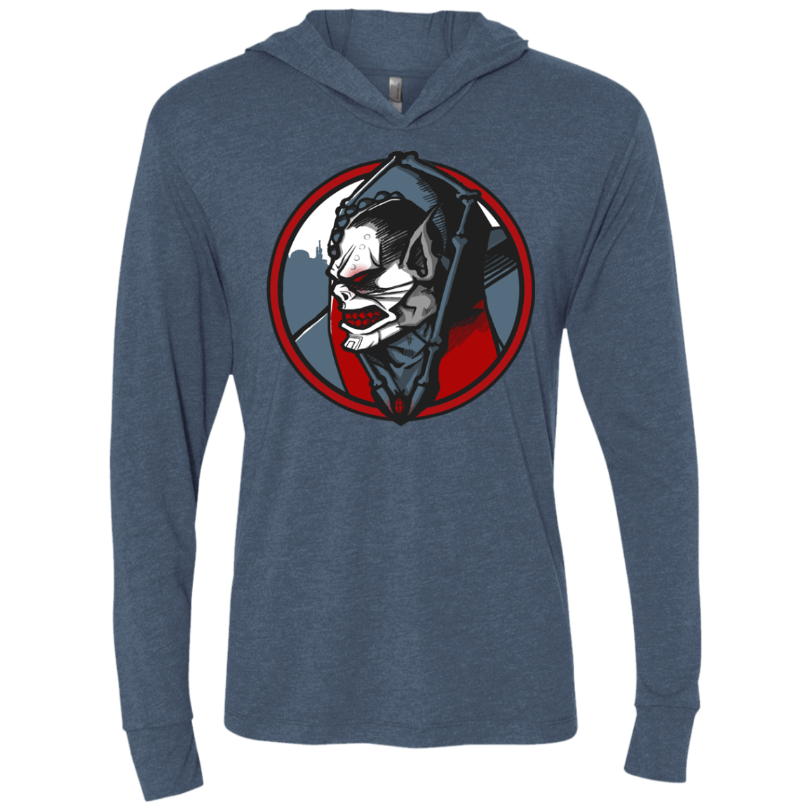 T-Shirts Indigo / X-Small Eternias Worst Triblend Long Sleeve Hoodie Tee