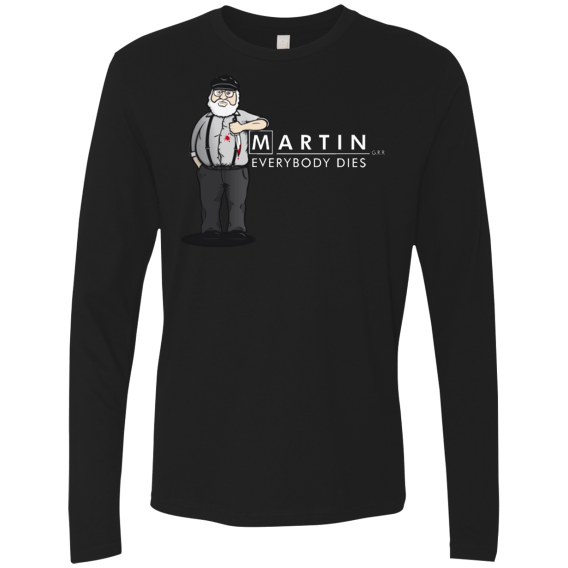 T-Shirts Black / Small Everybody Dies Men's Premium Long Sleeve