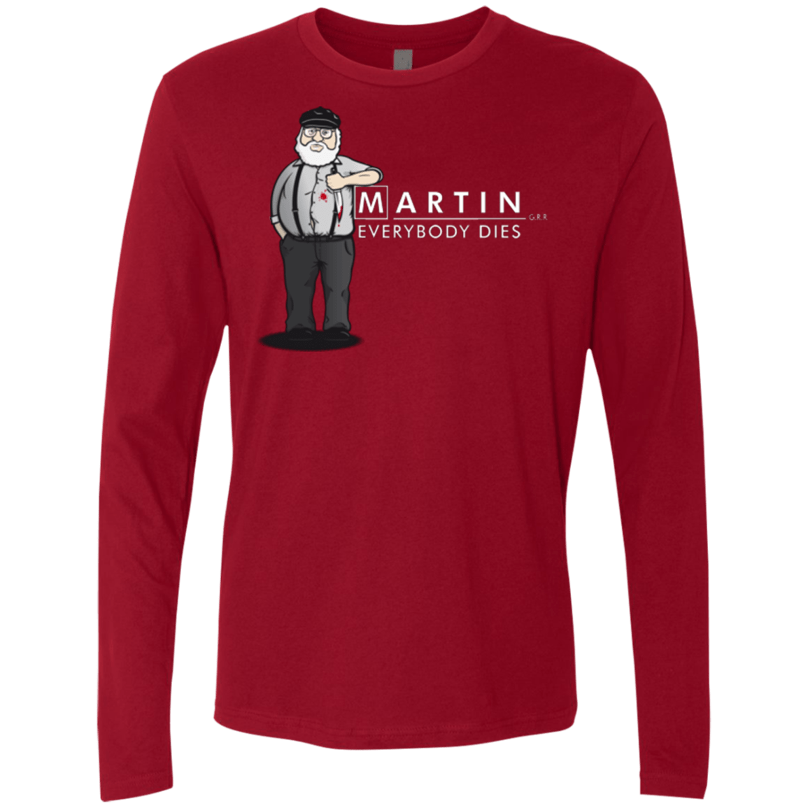 T-Shirts Cardinal / Small Everybody Dies Men's Premium Long Sleeve