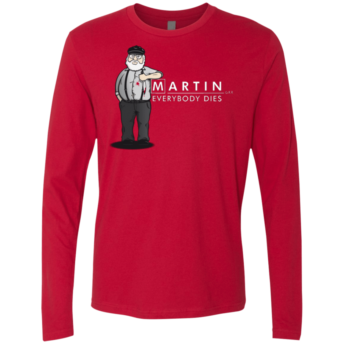 T-Shirts Red / Small Everybody Dies Men's Premium Long Sleeve