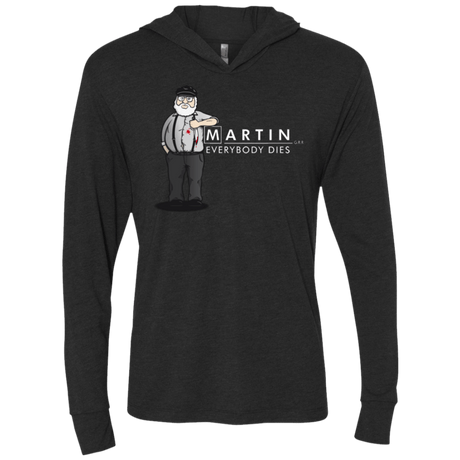 T-Shirts Vintage Black / X-Small Everybody Dies Triblend Long Sleeve Hoodie Tee