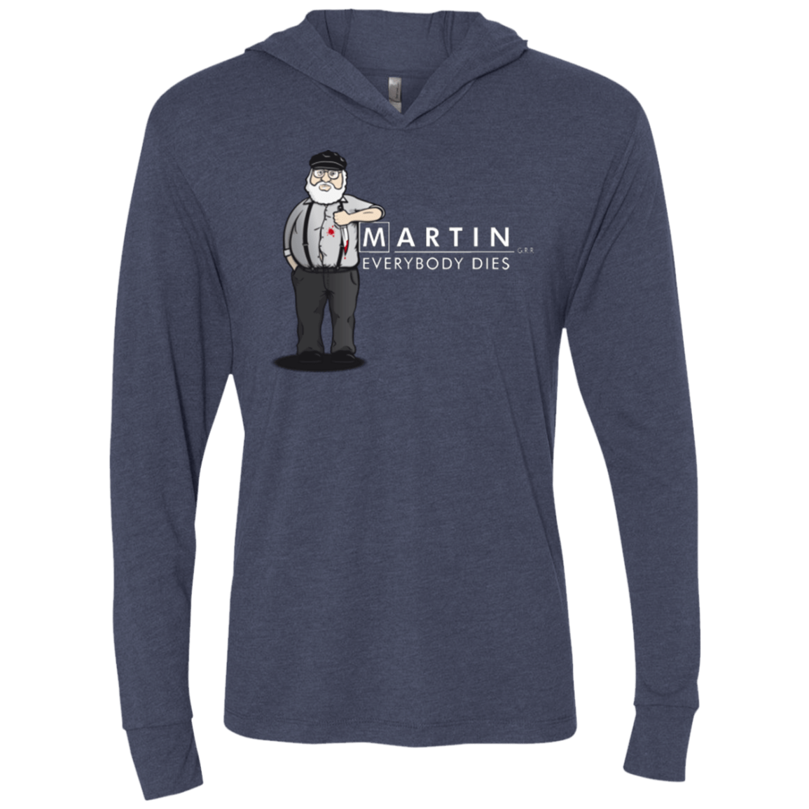 T-Shirts Vintage Navy / X-Small Everybody Dies Triblend Long Sleeve Hoodie Tee