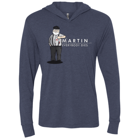 T-Shirts Vintage Navy / X-Small Everybody Dies Triblend Long Sleeve Hoodie Tee