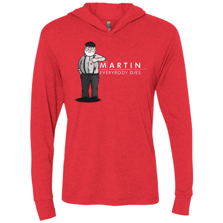 T-Shirts Vintage Red / X-Small Everybody Dies Triblend Long Sleeve Hoodie Tee