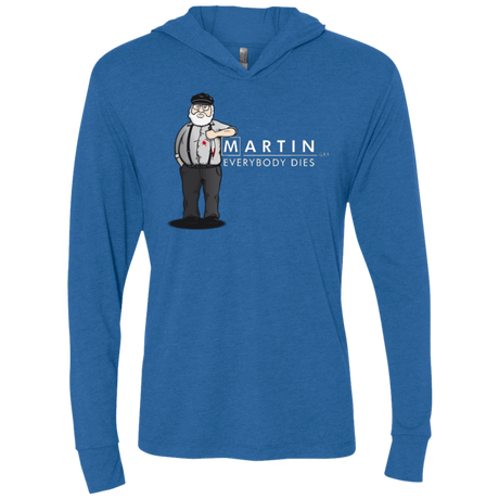 T-Shirts Vintage Royal / X-Small Everybody Dies Triblend Long Sleeve Hoodie Tee
