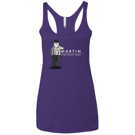 T-Shirts Purple / X-Small Everybody Dies Women's Triblend Racerback Tank