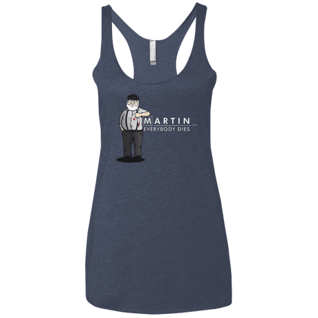 T-Shirts Vintage Navy / X-Small Everybody Dies Women's Triblend Racerback Tank