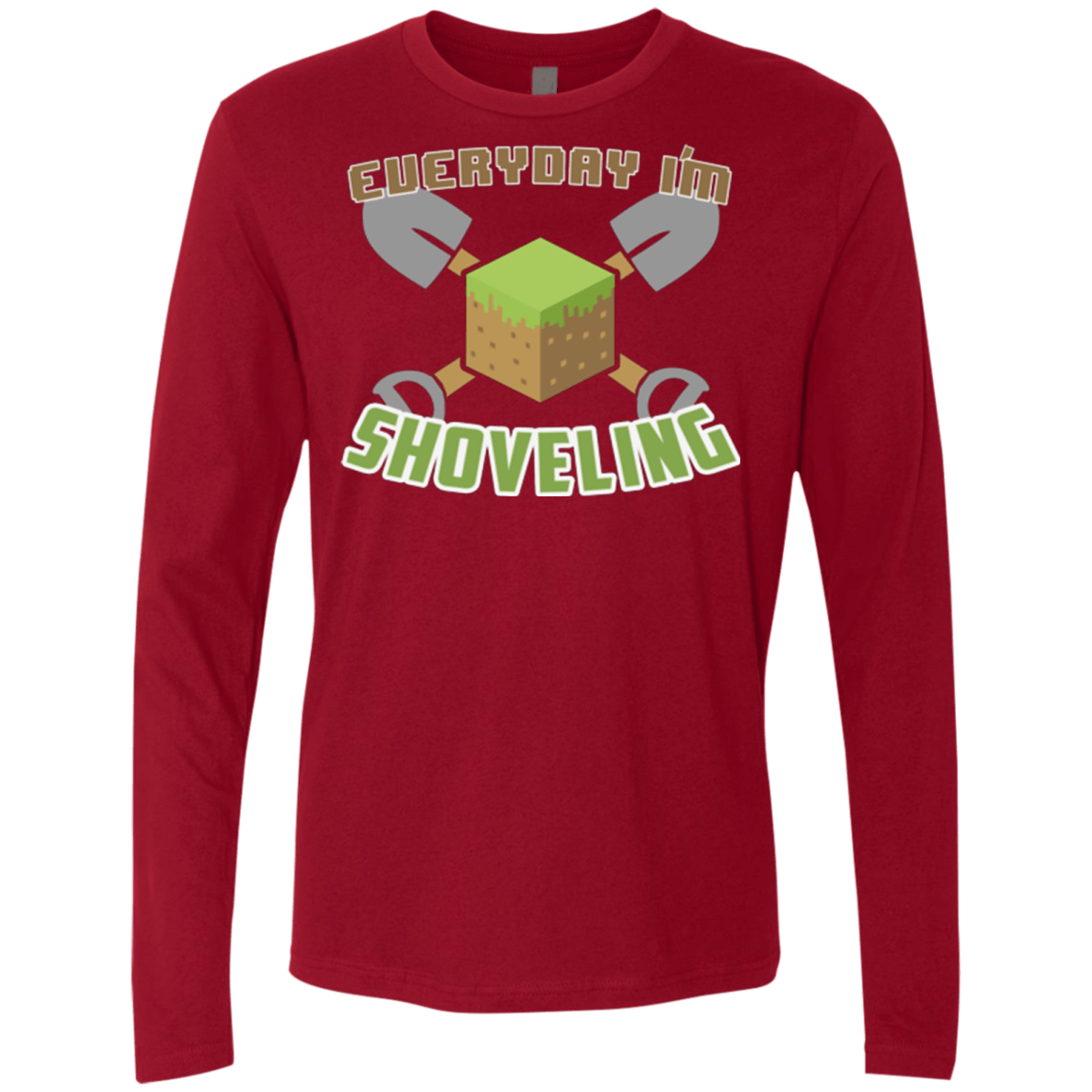 T-Shirts Cardinal / Small Everyday Shoveling Men's Premium Long Sleeve