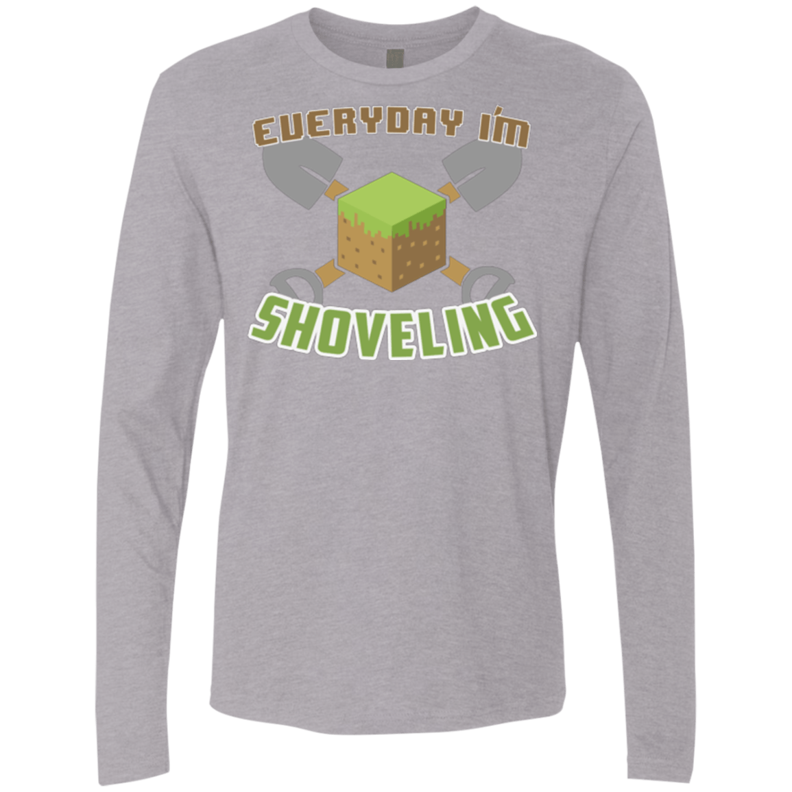 T-Shirts Heather Grey / Small Everyday Shoveling Men's Premium Long Sleeve