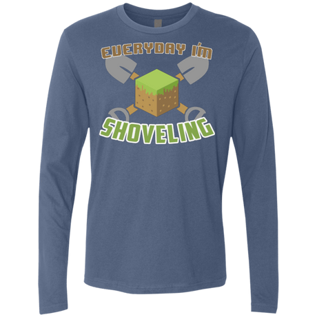 T-Shirts Indigo / Small Everyday Shoveling Men's Premium Long Sleeve