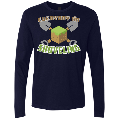 T-Shirts Midnight Navy / Small Everyday Shoveling Men's Premium Long Sleeve