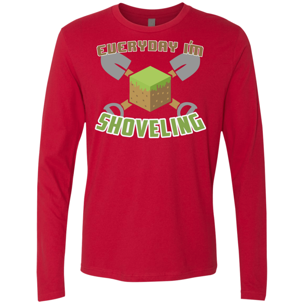 T-Shirts Red / Small Everyday Shoveling Men's Premium Long Sleeve