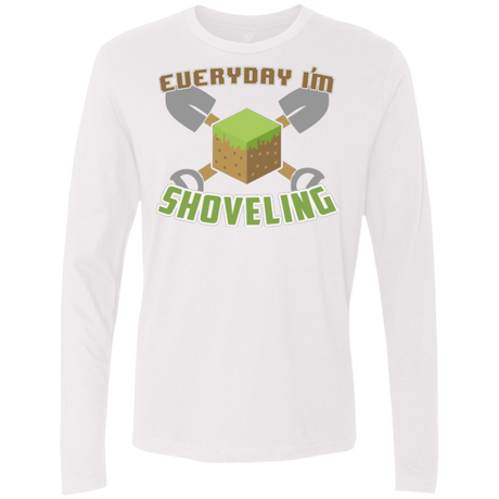 T-Shirts White / Small Everyday Shoveling Men's Premium Long Sleeve