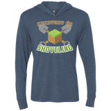 T-Shirts Indigo / X-Small Everyday Shoveling Triblend Long Sleeve Hoodie Tee