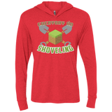 T-Shirts Vintage Red / X-Small Everyday Shoveling Triblend Long Sleeve Hoodie Tee