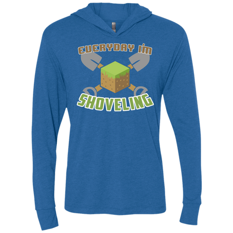 T-Shirts Vintage Royal / X-Small Everyday Shoveling Triblend Long Sleeve Hoodie Tee