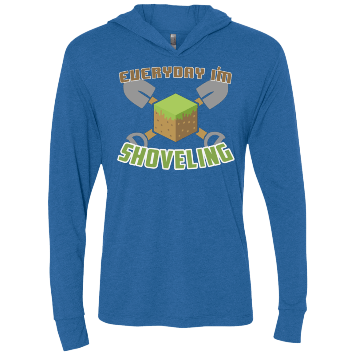 T-Shirts Vintage Royal / X-Small Everyday Shoveling Triblend Long Sleeve Hoodie Tee