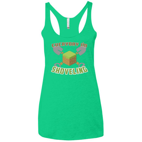 T-Shirts Envy / X-Small Everyday Shoveling Women's Triblend Racerback Tank