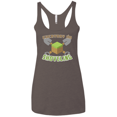 T-Shirts Macchiato / X-Small Everyday Shoveling Women's Triblend Racerback Tank