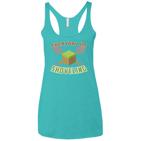 T-Shirts Tahiti Blue / X-Small Everyday Shoveling Women's Triblend Racerback Tank