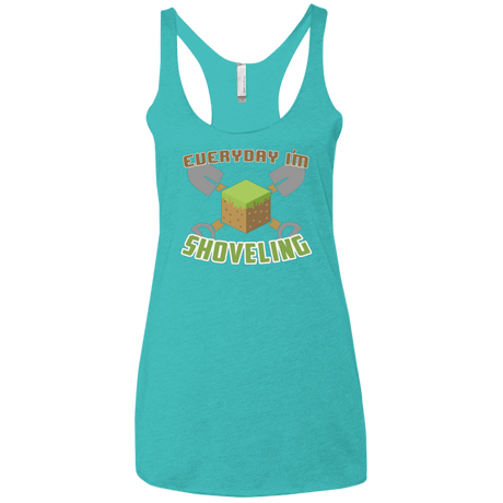 T-Shirts Tahiti Blue / X-Small Everyday Shoveling Women's Triblend Racerback Tank