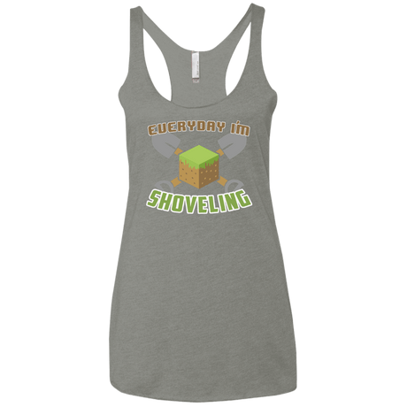 T-Shirts Venetian Grey / X-Small Everyday Shoveling Women's Triblend Racerback Tank