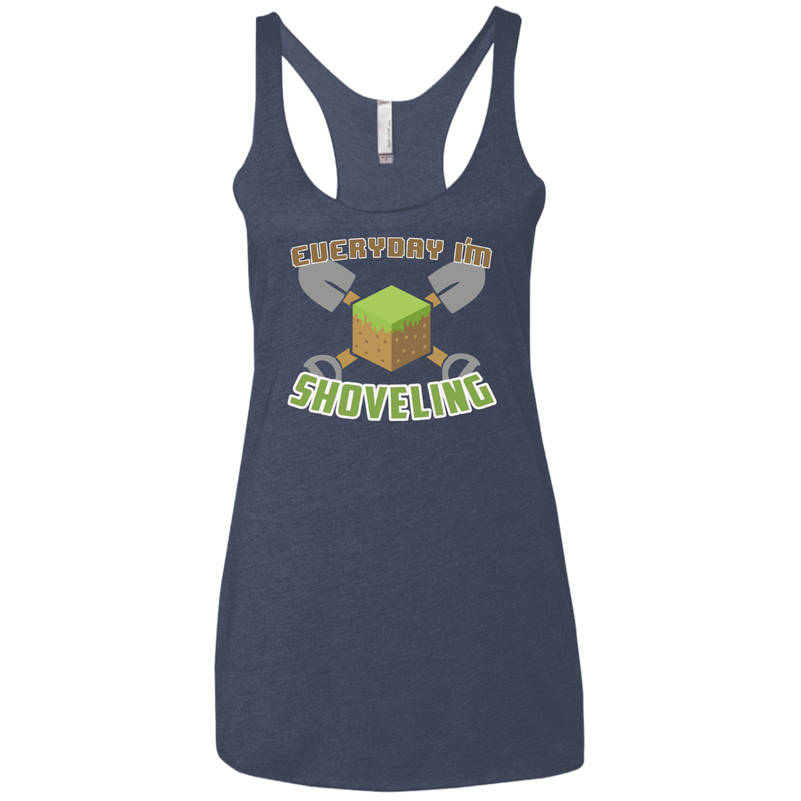 T-Shirts Vintage Navy / X-Small Everyday Shoveling Women's Triblend Racerback Tank