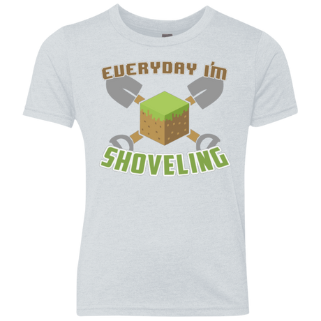 T-Shirts Heather White / YXS Everyday Shoveling Youth Triblend T-Shirt