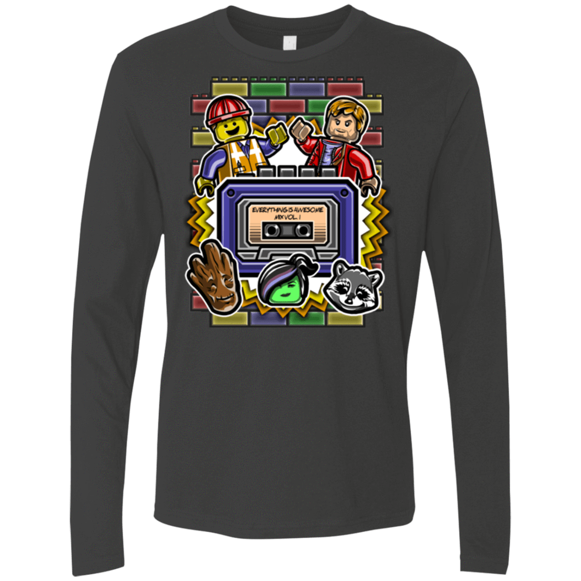 T-Shirts Heavy Metal / Small Everything is awesome mix Men's Premium Long Sleeve