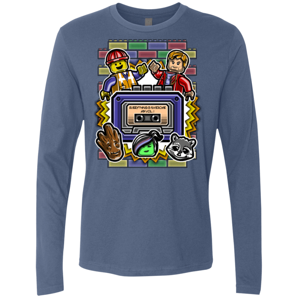 T-Shirts Indigo / Small Everything is awesome mix Men's Premium Long Sleeve