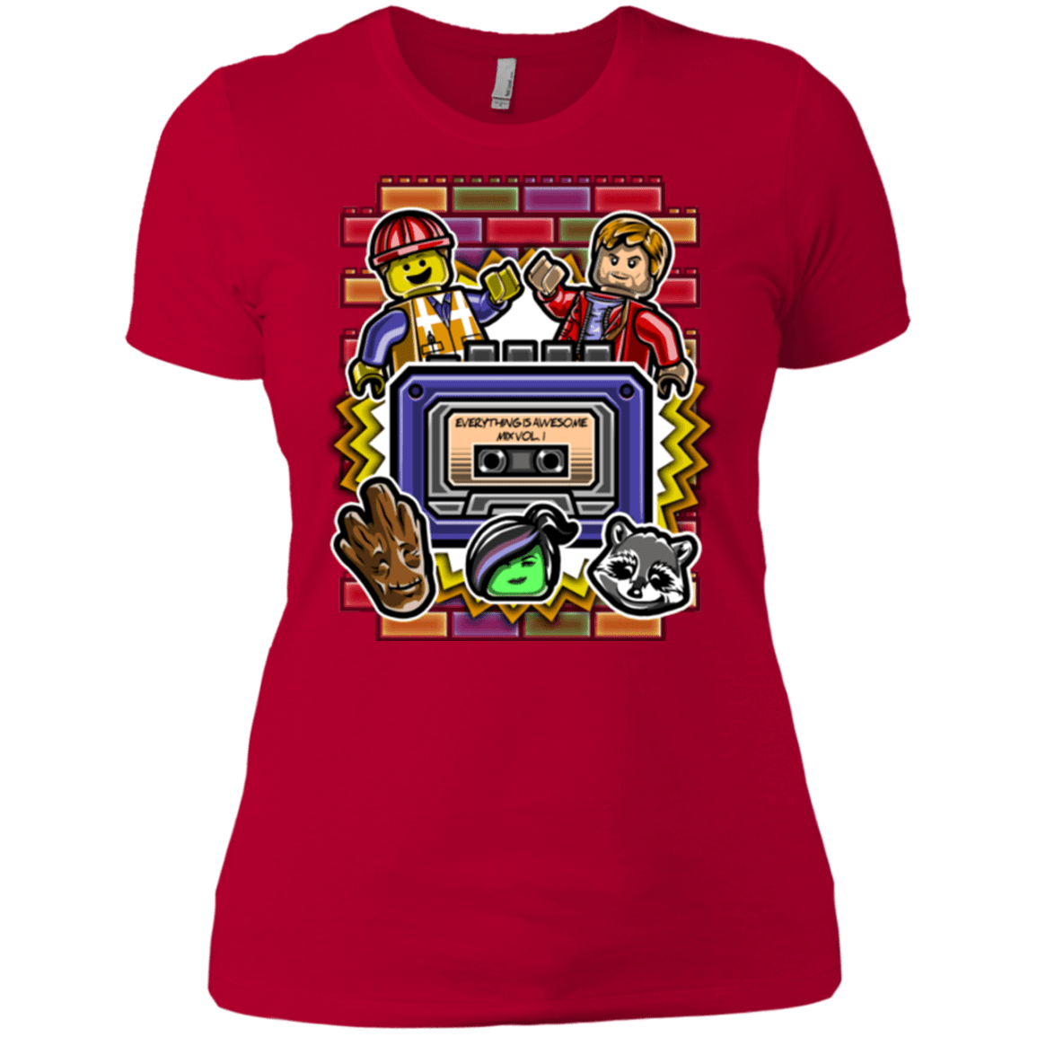 T-Shirts Red / X-Small Everything is awesome mix Women's Premium T-Shirt