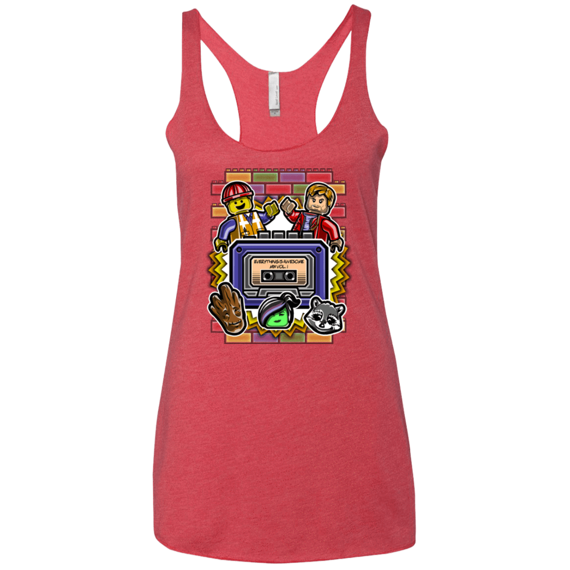 T-Shirts Vintage Red / X-Small Everything is awesome mix Women's Triblend Racerback Tank