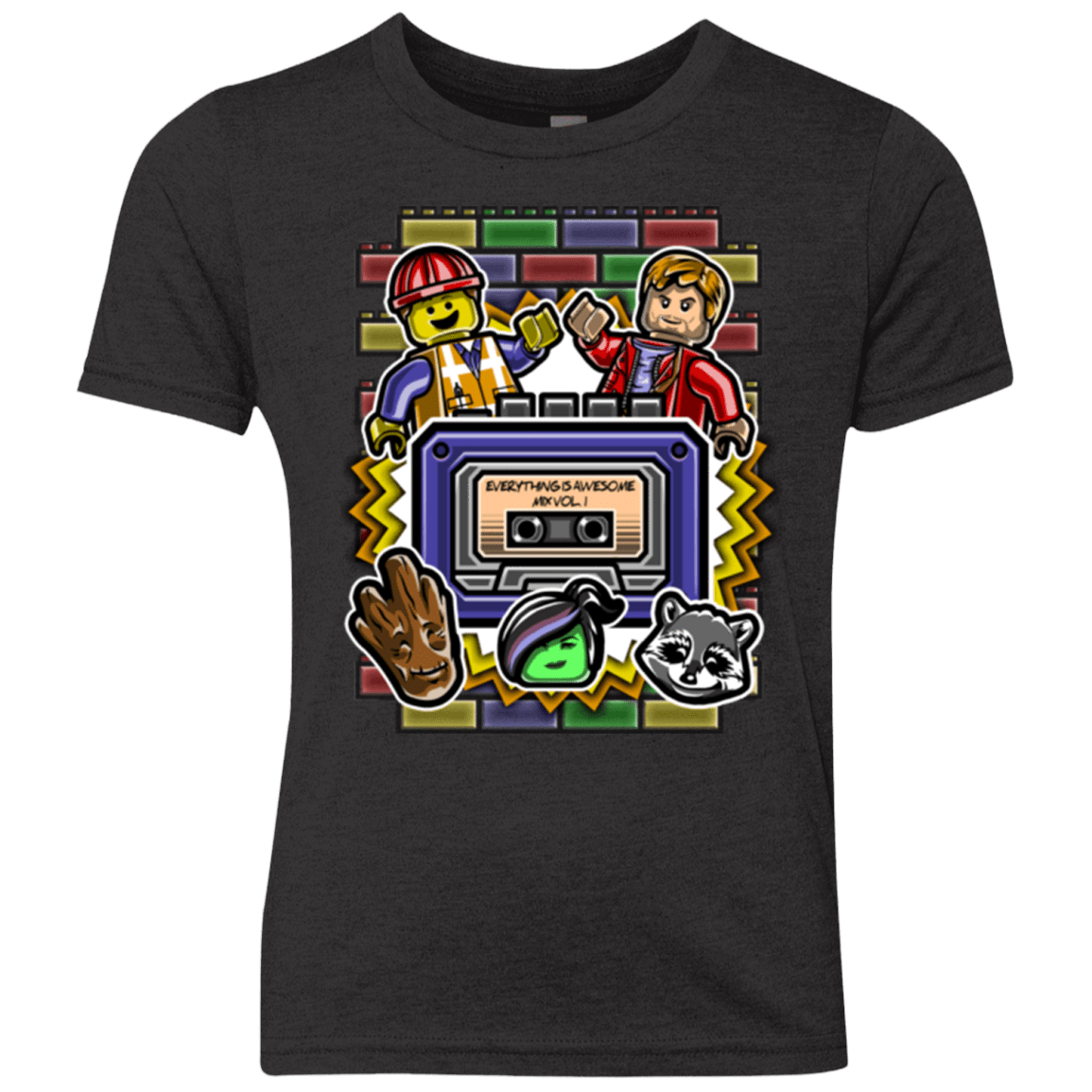 T-Shirts Vintage Black / YXS Everything is awesome mix Youth Triblend T-Shirt