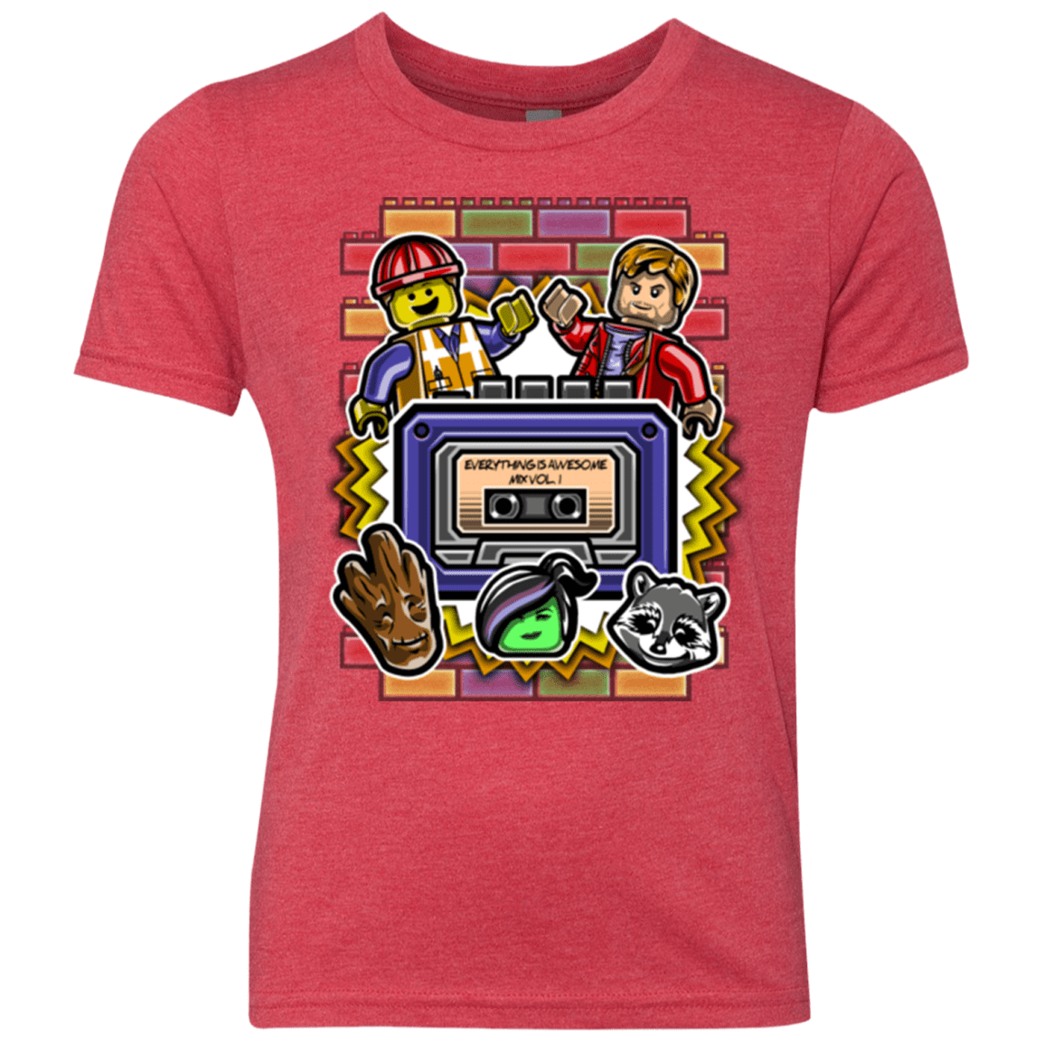 T-Shirts Vintage Red / YXS Everything is awesome mix Youth Triblend T-Shirt