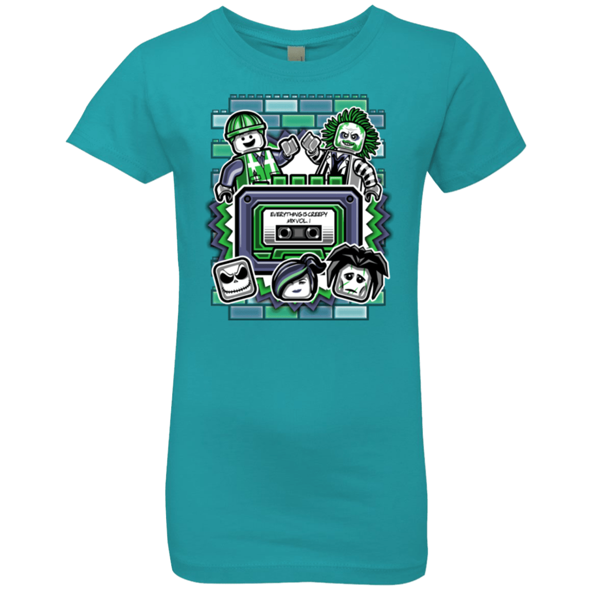 T-Shirts Tahiti Blue / YXS Everything Is Creepy Mix Girls Premium T-Shirt