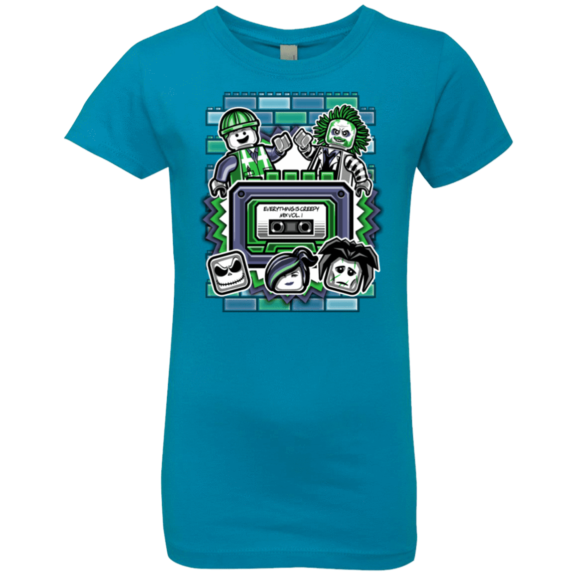 T-Shirts Turquoise / YXS Everything Is Creepy Mix Girls Premium T-Shirt