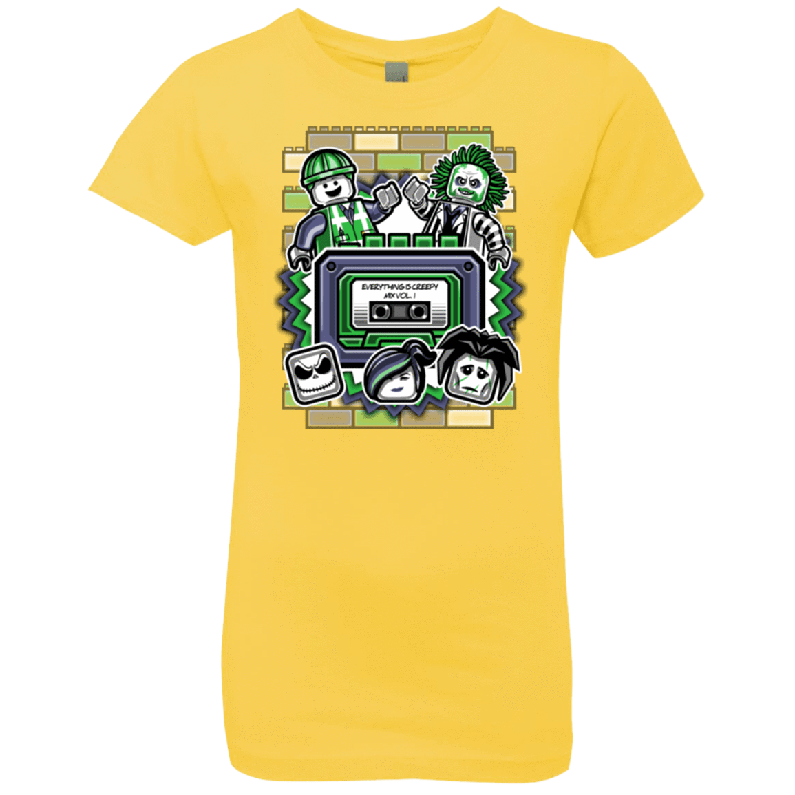 T-Shirts Vibrant Yellow / YXS Everything Is Creepy Mix Girls Premium T-Shirt