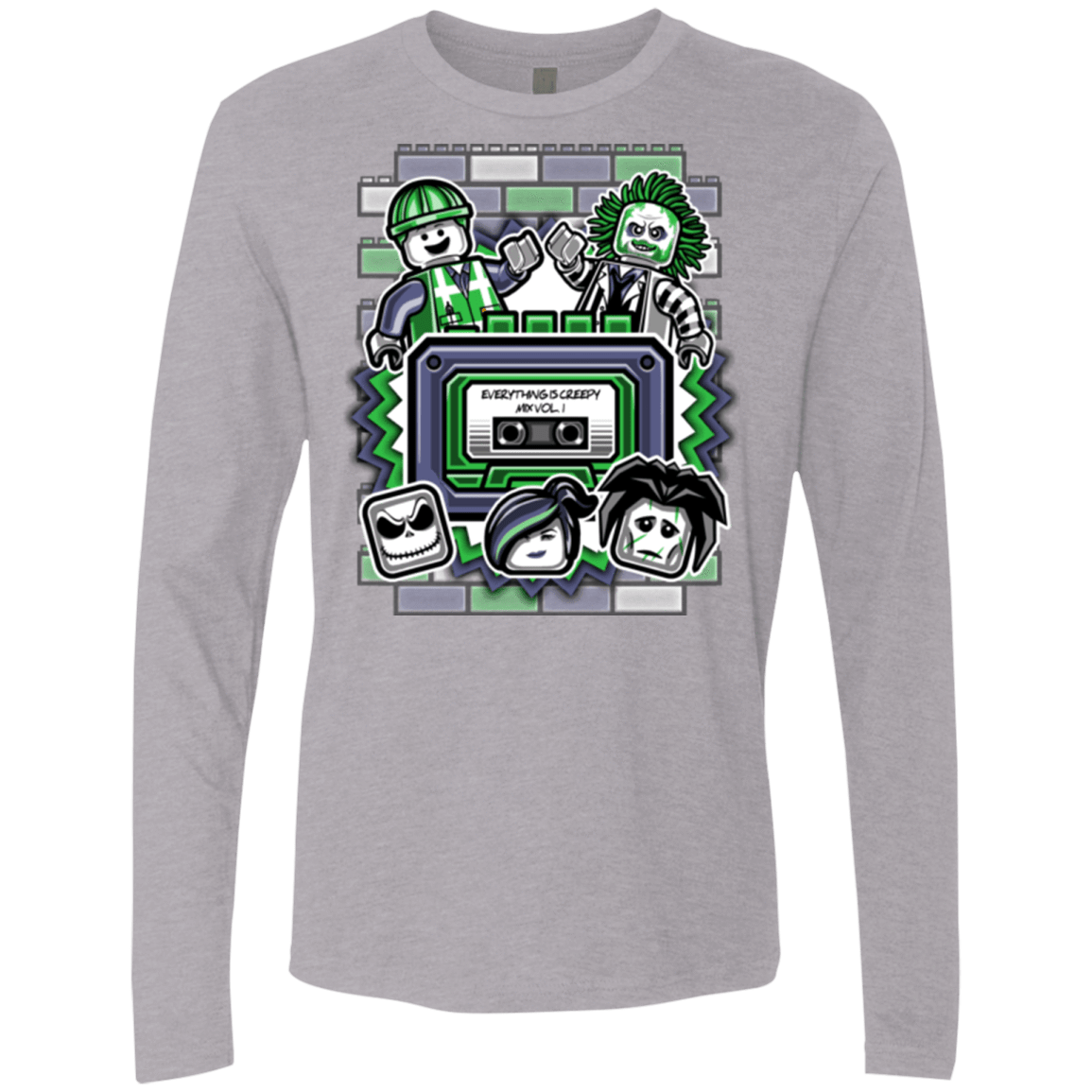 T-Shirts Heather Grey / Small Everything Is Creepy Mix Men's Premium Long Sleeve
