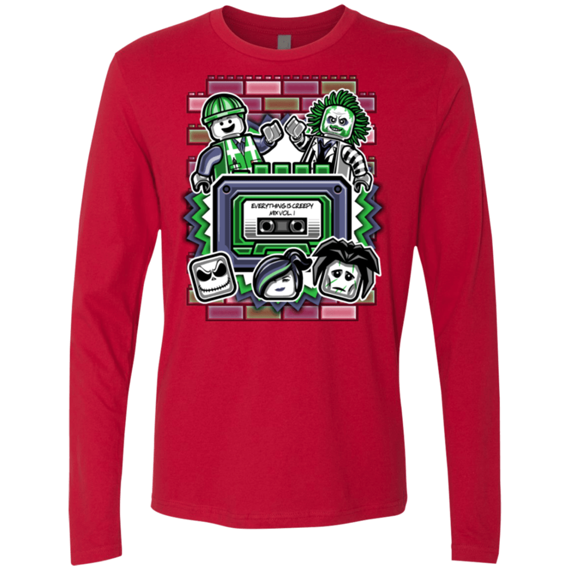 T-Shirts Red / Small Everything Is Creepy Mix Men's Premium Long Sleeve