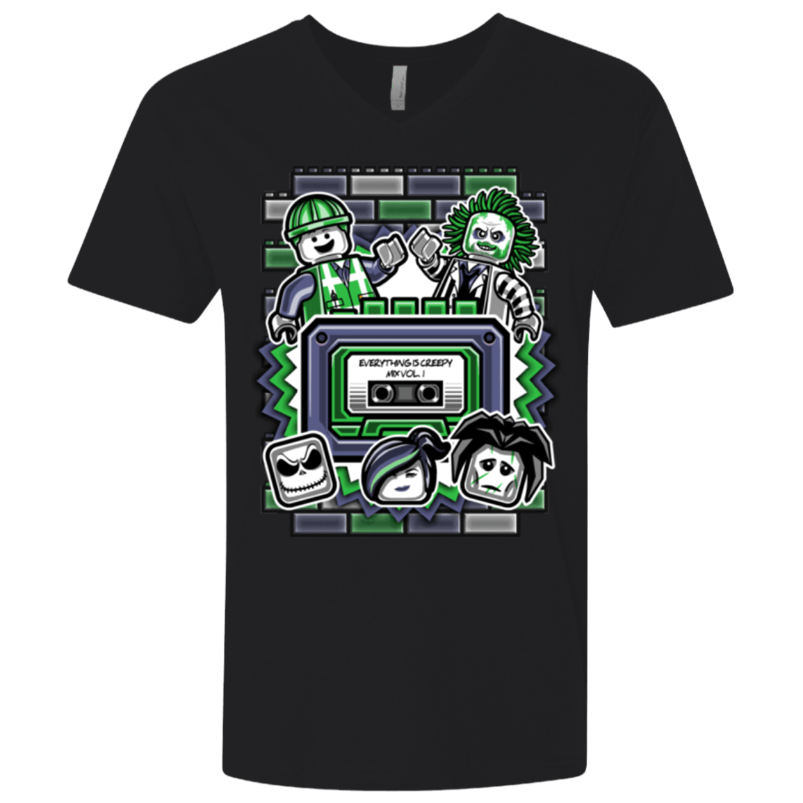 T-Shirts Black / X-Small Everything Is Creepy Mix Men's Premium V-Neck