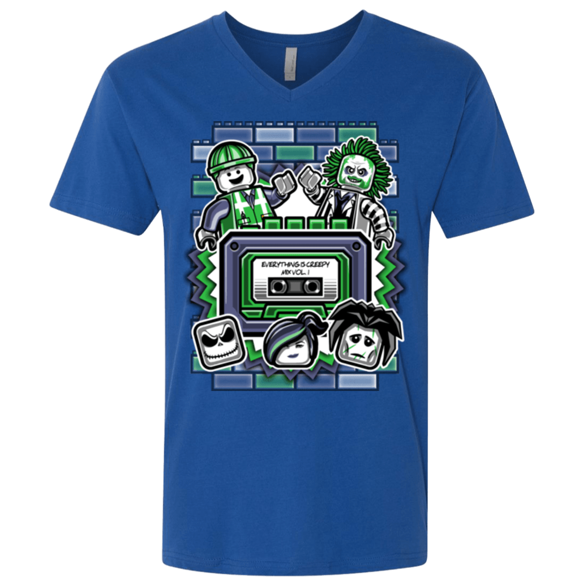 T-Shirts Royal / X-Small Everything Is Creepy Mix Men's Premium V-Neck