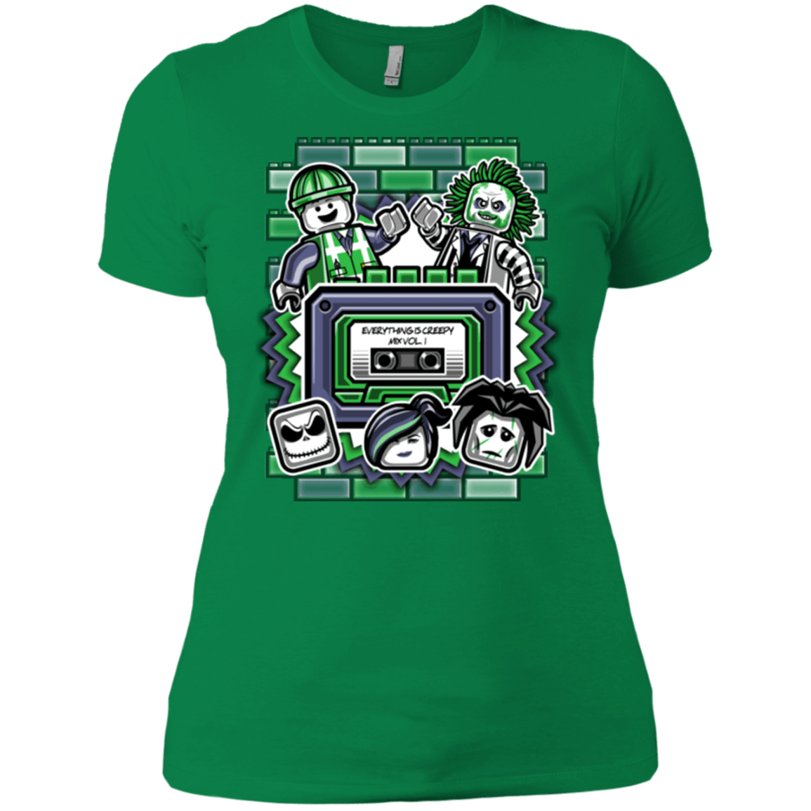 T-Shirts Kelly Green / X-Small Everything Is Creepy Mix Women's Premium T-Shirt