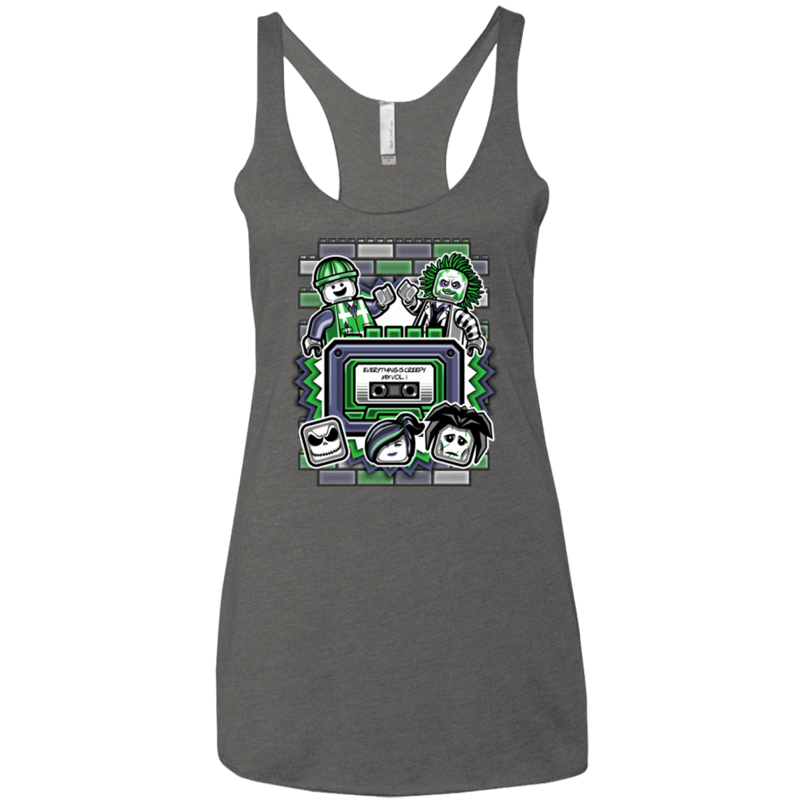 T-Shirts Premium Heather / X-Small Everything Is Creepy Mix Women's Triblend Racerback Tank