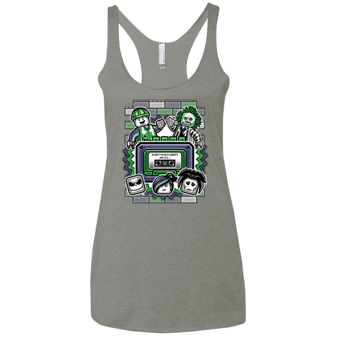 T-Shirts Venetian Grey / X-Small Everything Is Creepy Mix Women's Triblend Racerback Tank
