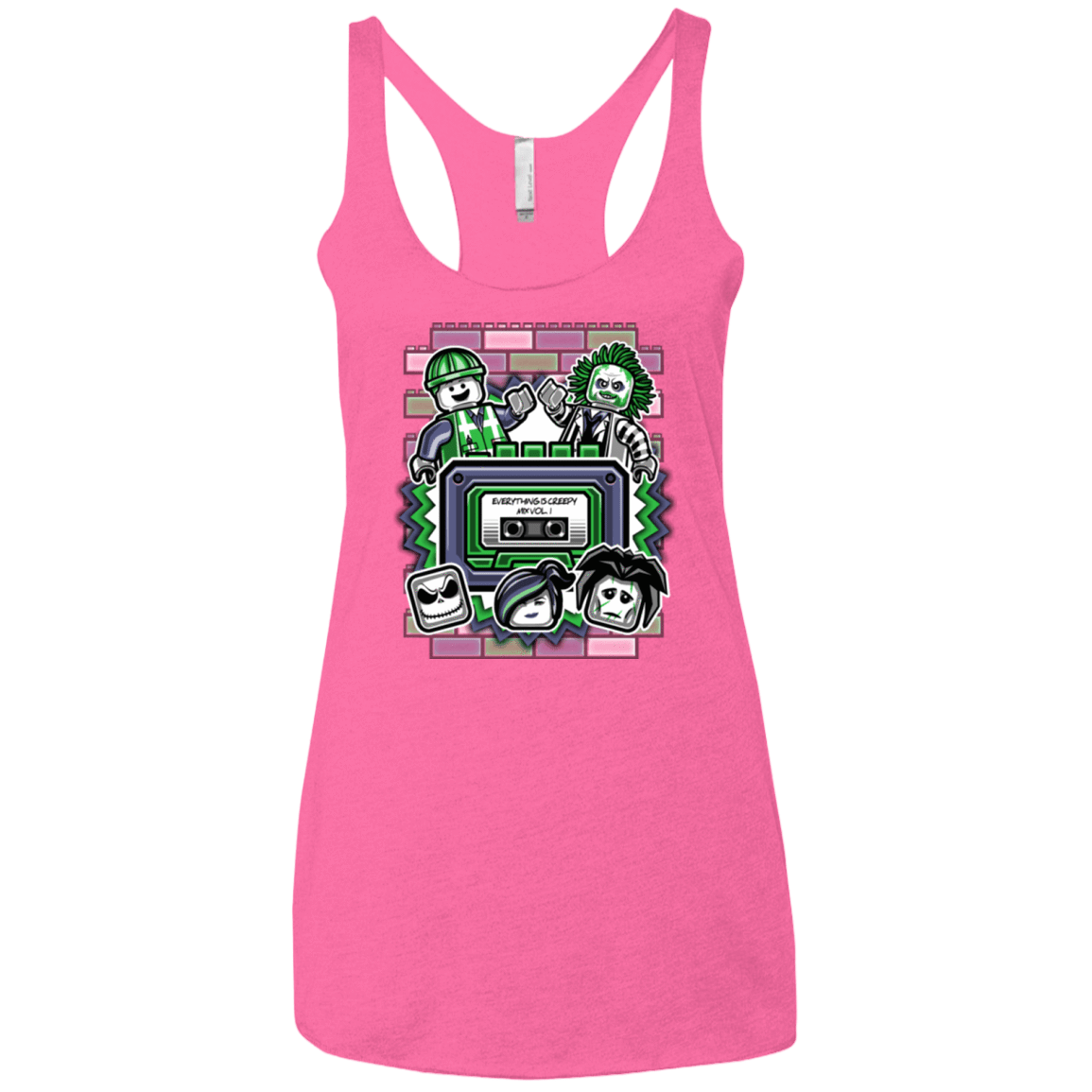 T-Shirts Vintage Pink / X-Small Everything Is Creepy Mix Women's Triblend Racerback Tank
