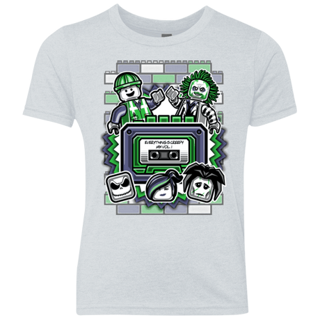 T-Shirts Heather White / YXS Everything Is Creepy Mix Youth Triblend T-Shirt